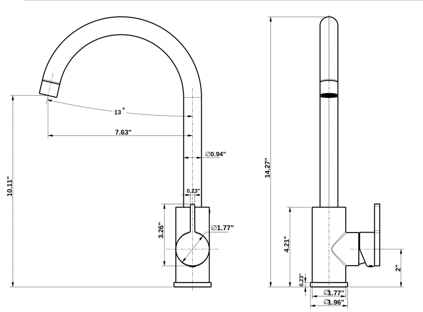 YC 8243 Premium Bathroom Faucet – Minimalist Vanity Tap
