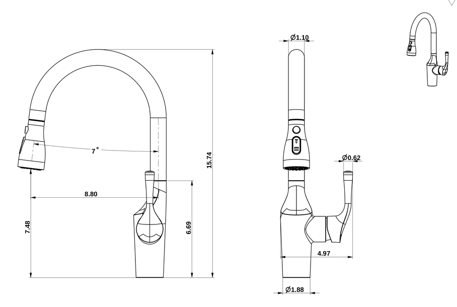 YC-83008 – Premium Kitchen Faucet