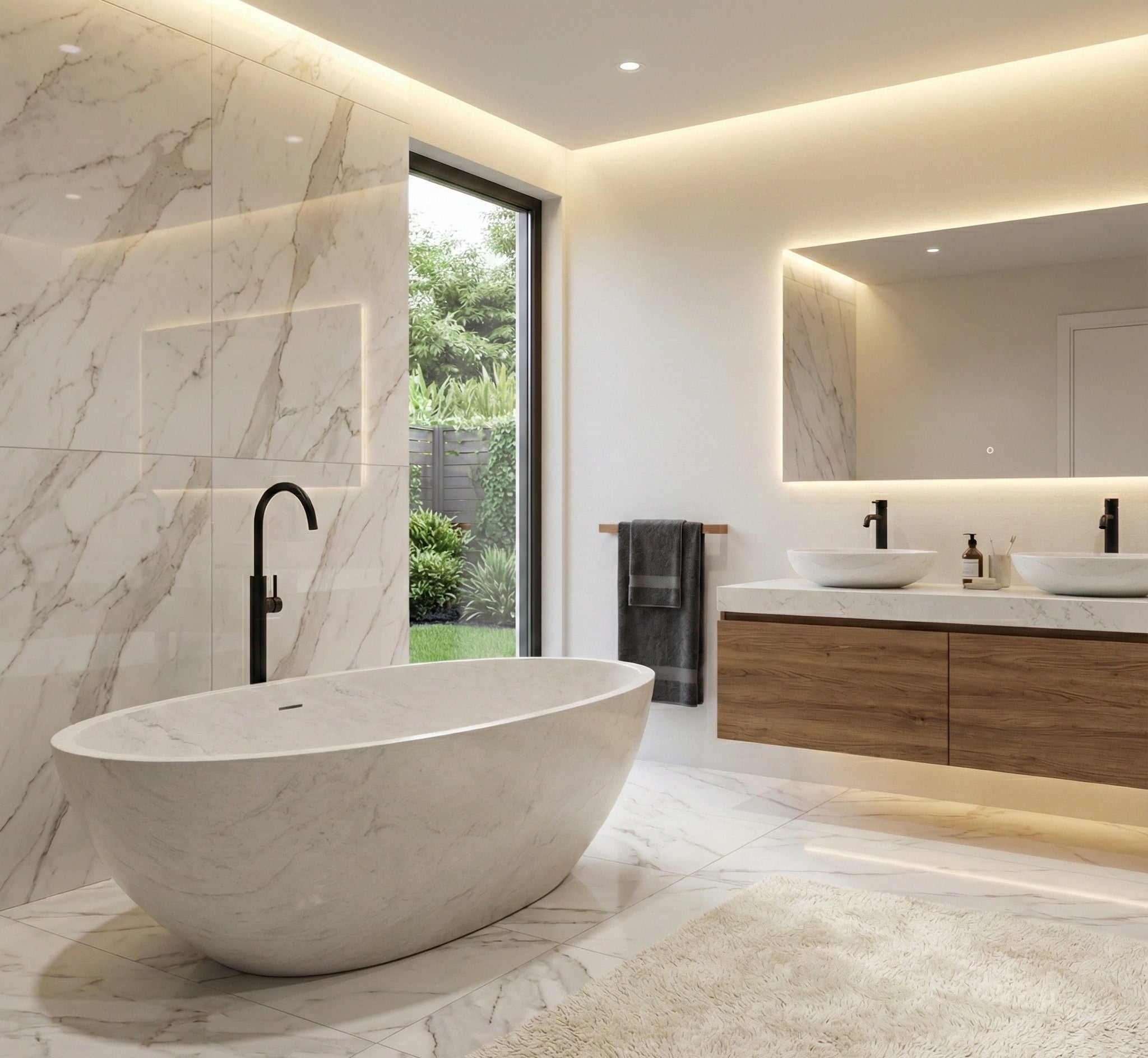 GIADA SERIES – FREESTANDING TUB FILLER WITH ELEGANT CURVED SPOUT AND MINIMALIST MODERN FORM