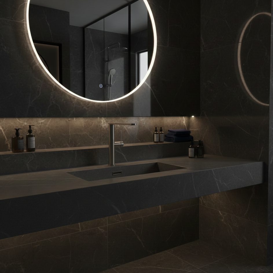 MARINA SERIES - KITCHEN FAUCET, A SLIM LINEAR PROFILE WITH A REFINED, CONTEMPORARY PRESENCE.