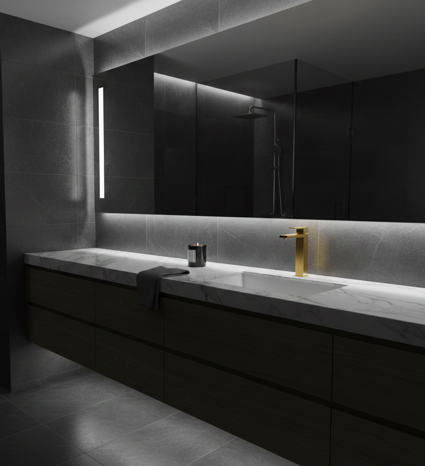 YC-8141 Elegant Vanity Faucet – Minimalist Tall Square Bathroom Design