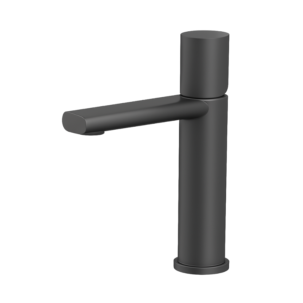 LIVIA SERIES – BATHROOM FAUCET WITH CYLINDRICAL BODY AND STRAIGHT SPOUT FOR CLEAN DESIGN
