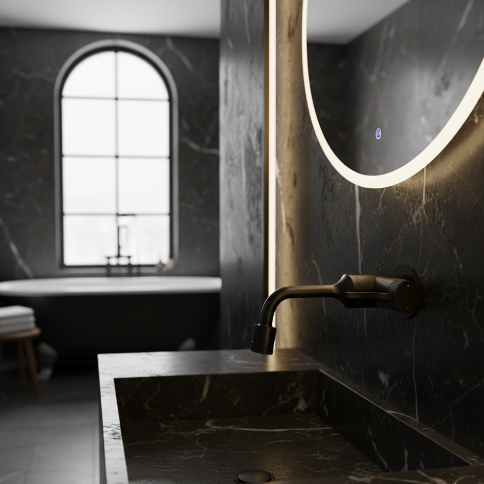 YC-RT7703 Luxury Vanity Faucet – Modern Wall-Mounted Design with Easy Control Handle