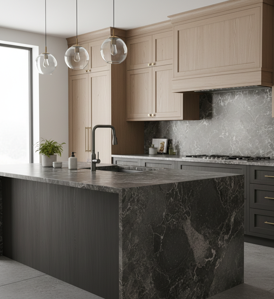 YC-8267 – Premium Kitchen Faucet, Modern Square Design, Brushed Steel