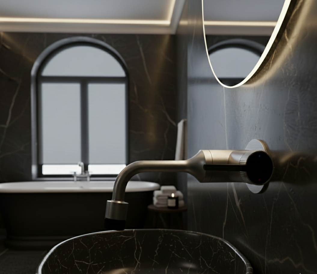 YC-RT7703 Luxury Vanity Faucet – Modern Wall-Mounted Design with Easy Control Handle