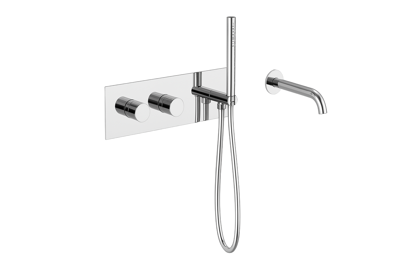 YC-SH8072-2 – Elegant Shower System, Modern Wall-Mounted Tub Filler with Hand Shower