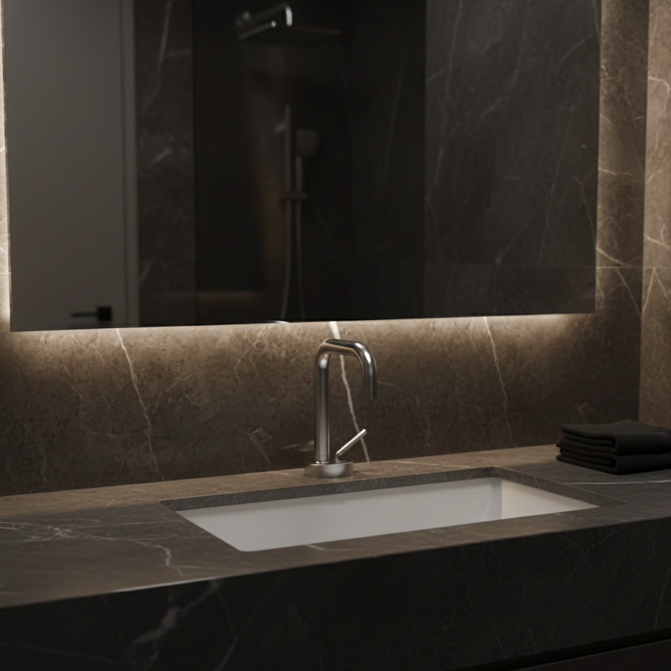 YC-80747-Elegant Vanity Faucet – Streamlined High-Arc Spout with Easy Control Handle