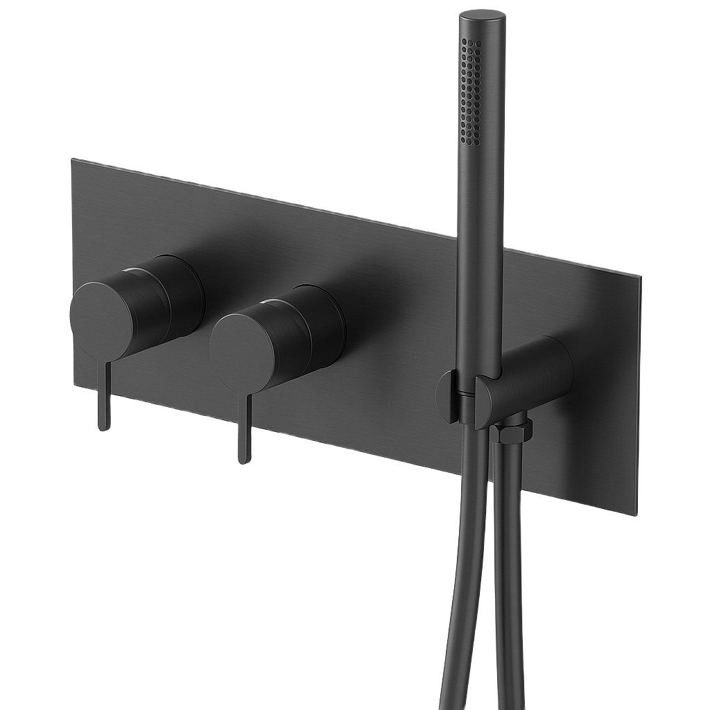 YC-BO81103 Modern Freestanding Tub Filler – Floor-Mount Bathtub Faucet with Hand Shower