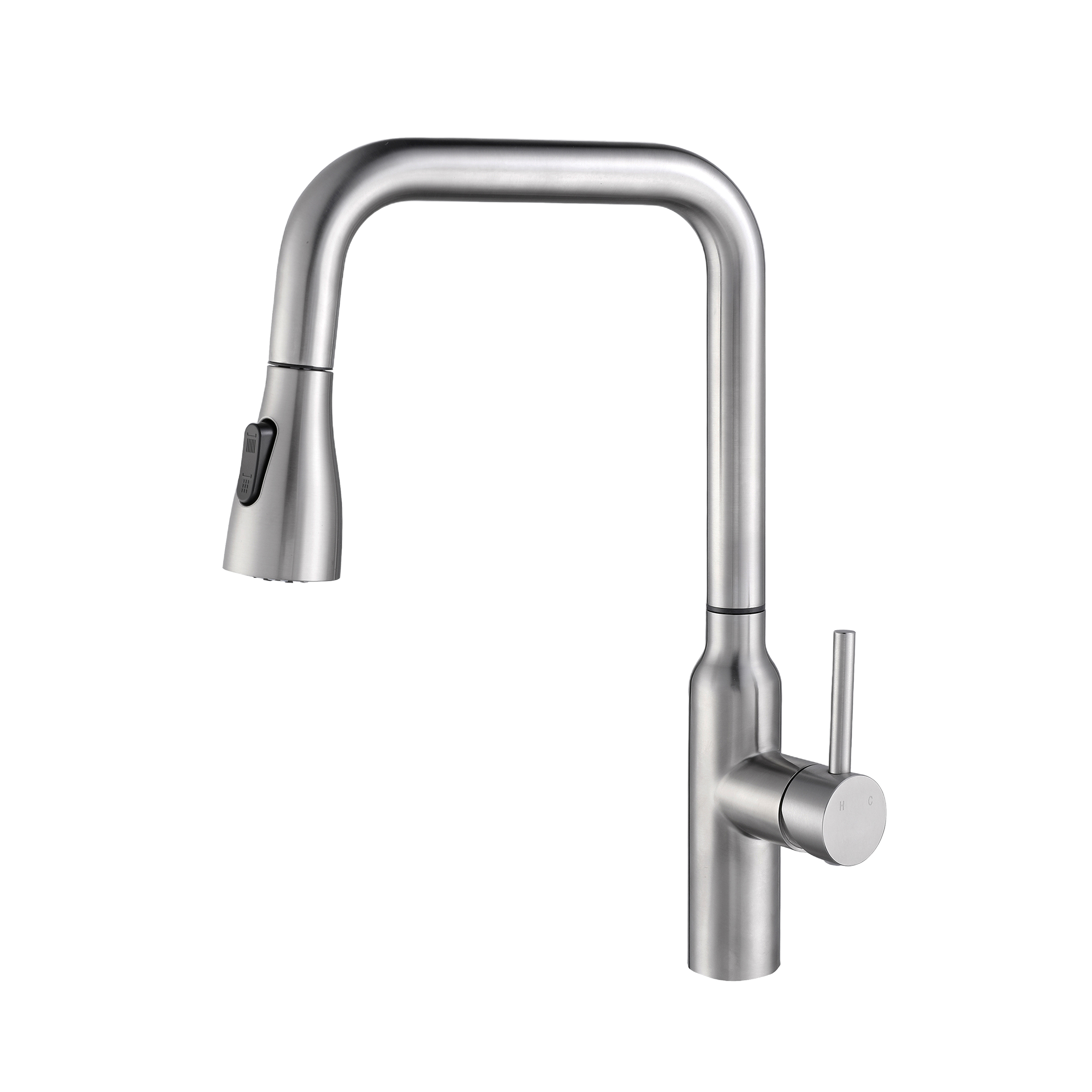 YC-8267 – Premium Kitchen Faucet, Modern Square Design, Brushed Steel