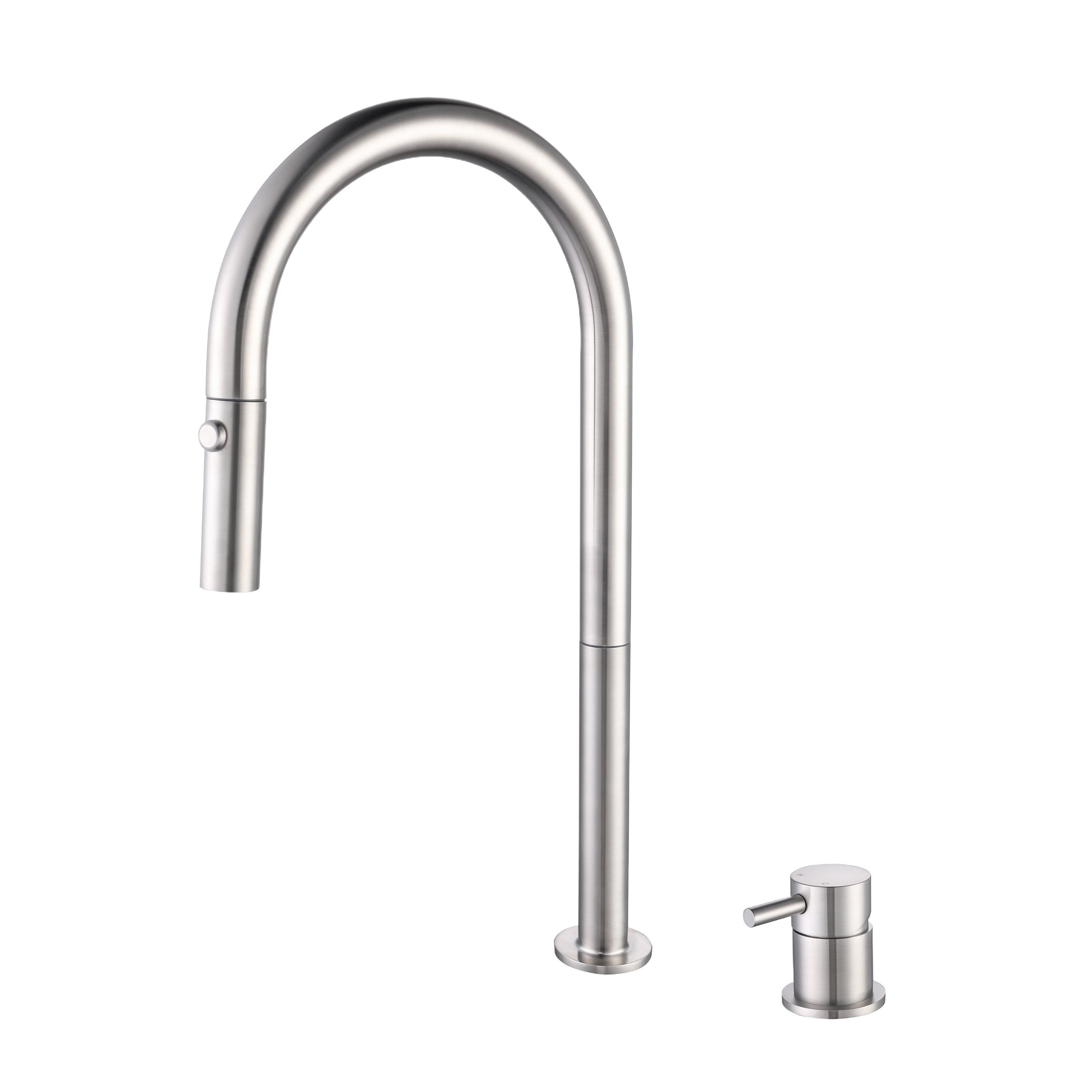 YC-84010 Modern Square Brushed Steel Kitchen Faucet