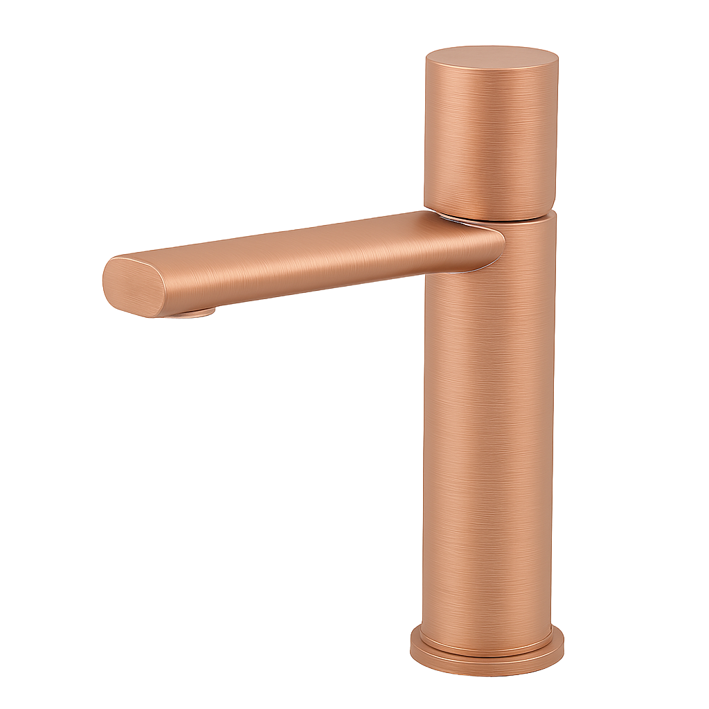 LIVIA SERIES – BATHROOM FAUCET WITH CYLINDRICAL BODY AND STRAIGHT SPOUT FOR CLEAN DESIGN