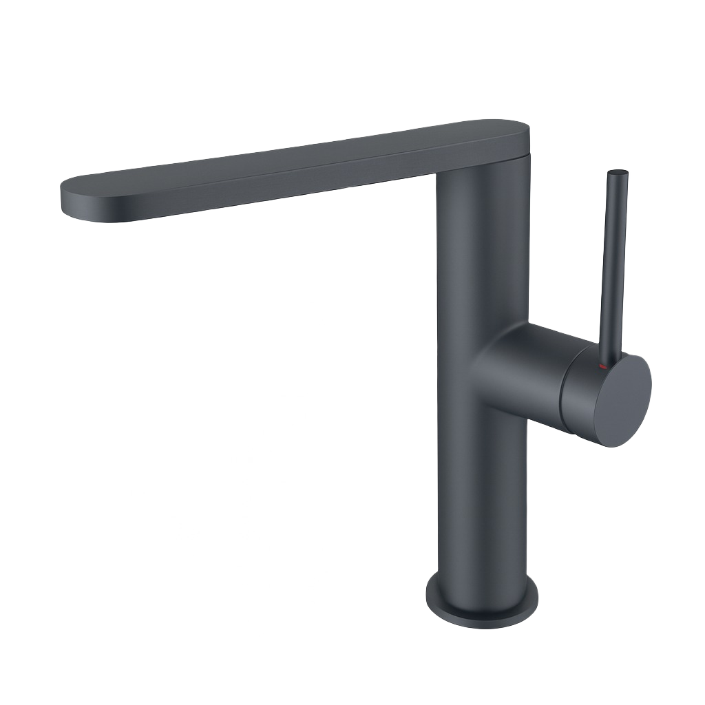 MARINA SERIES – BATHROOM FAUCET WITH SLIM FLAT SPOUT AND REFINED MODERN LEVER CONTROL