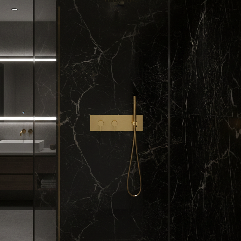 YC-BO81103 Modern Freestanding Tub Filler – Floor-Mount Bathtub Faucet with Hand Shower