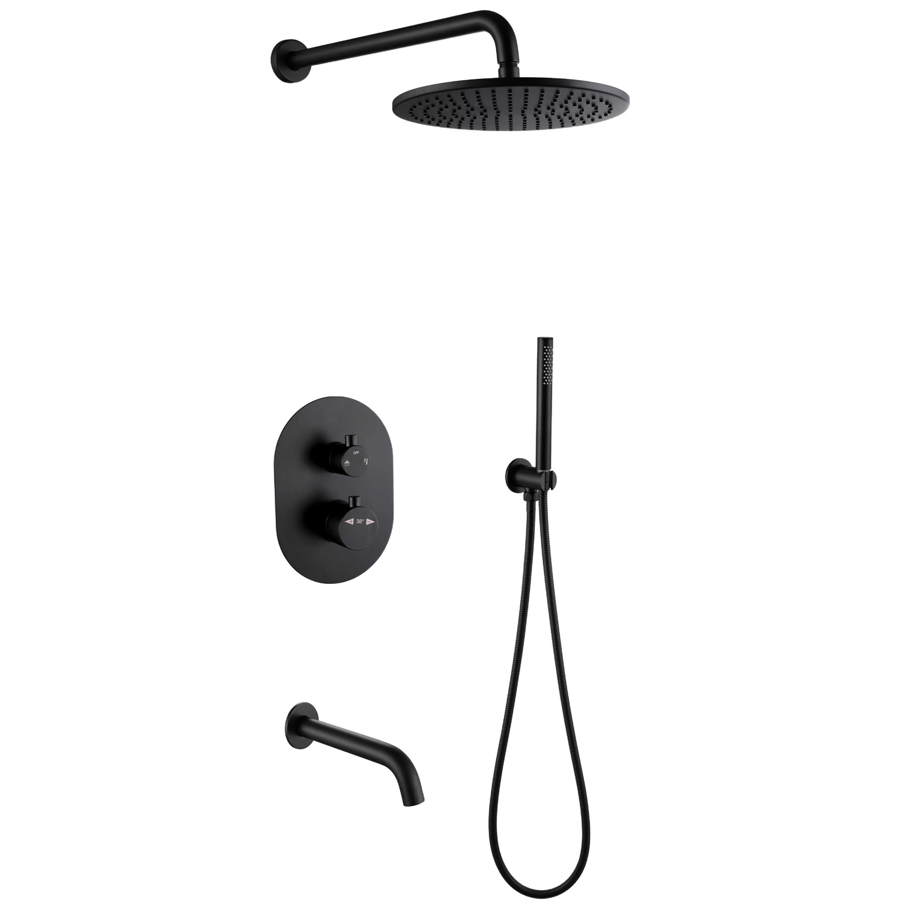 YC-8096 – Modern Shower System with Dual Controls