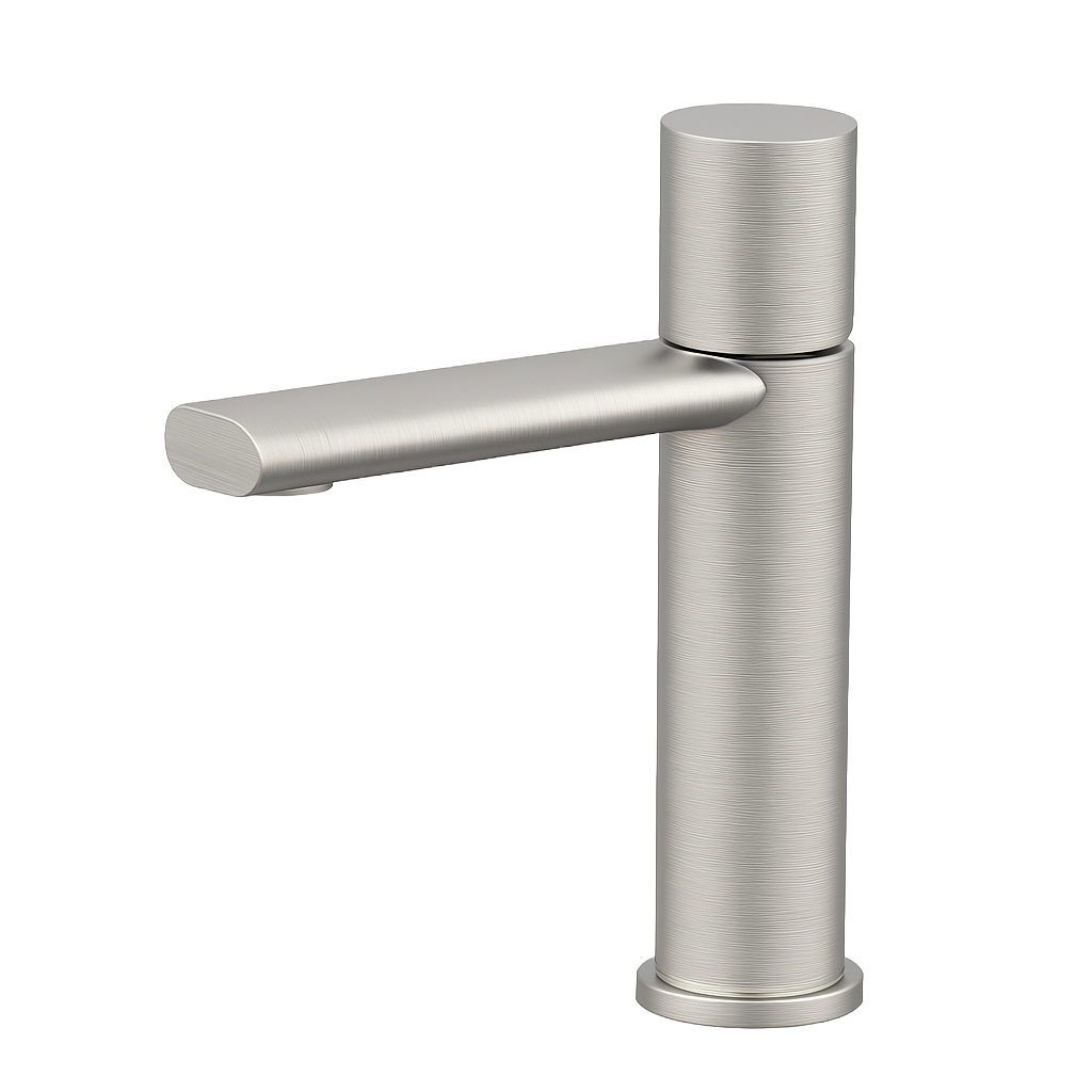 LIVIA SERIES – BATHROOM FAUCET WITH CYLINDRICAL BODY AND STRAIGHT SPOUT FOR CLEAN DESIGN