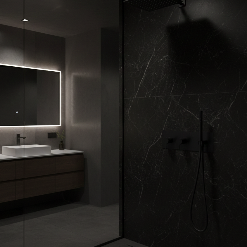 YC-BO81103 Modern Freestanding Tub Filler – Floor-Mount Bathtub Faucet with Hand Shower