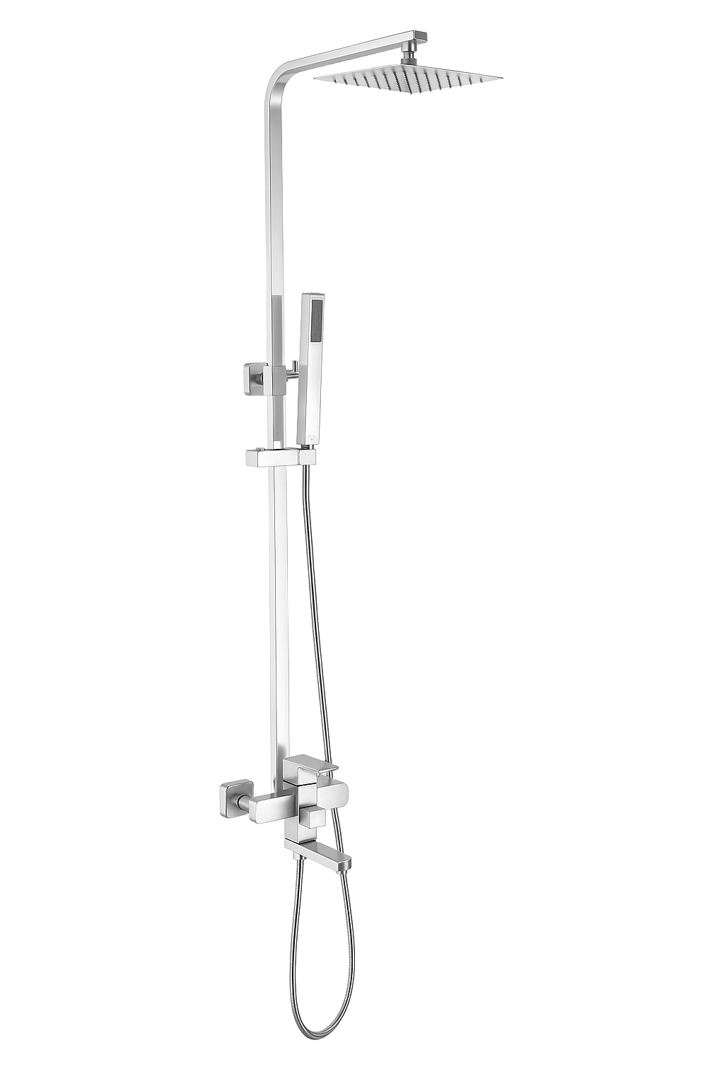 YC-8002 Contemporary Shower Set – Rain Shower Head with Handheld Sprayer and Mixer Valve