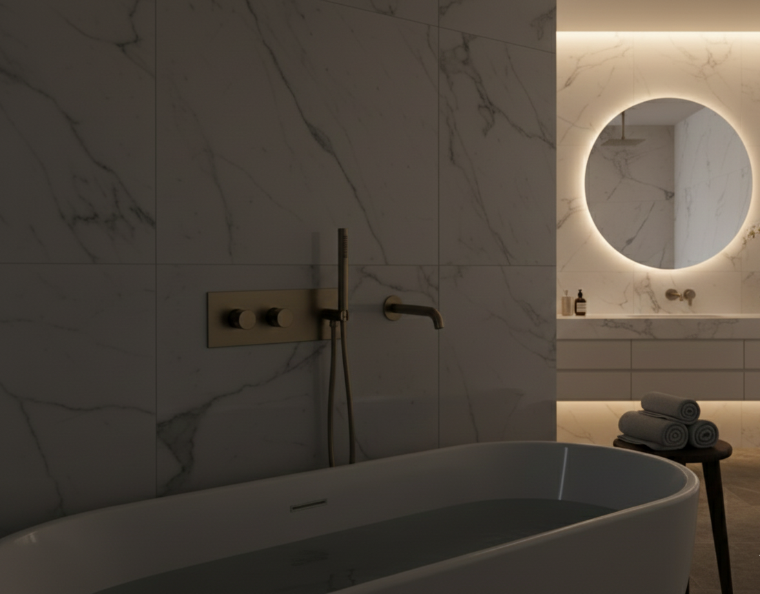 YC-SH8072-2 – Elegant Shower System, Modern Wall-Mounted Tub Filler with Hand Shower