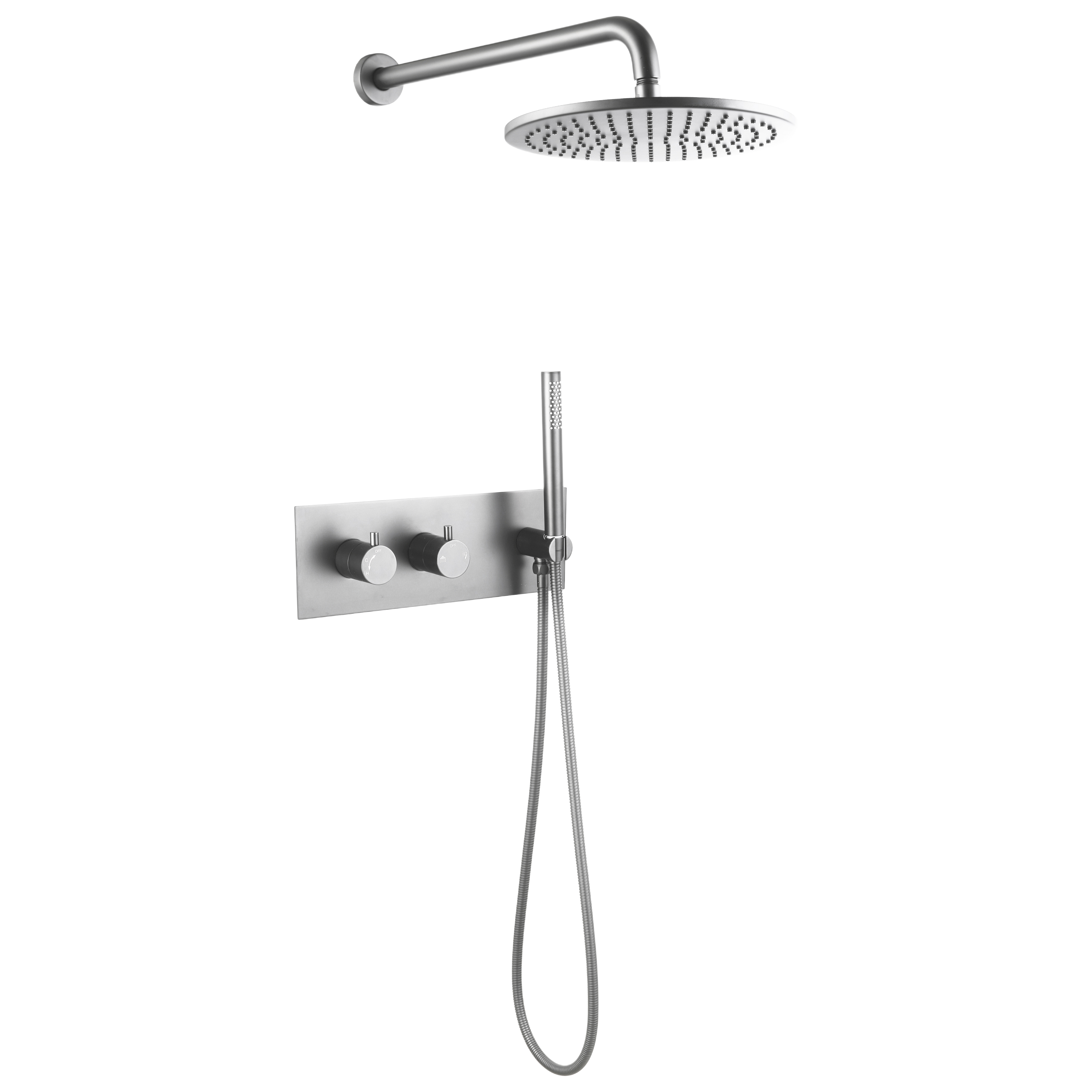 YC-8071 – Rain Shower Head with Handheld Sprayer and Mixer Valve