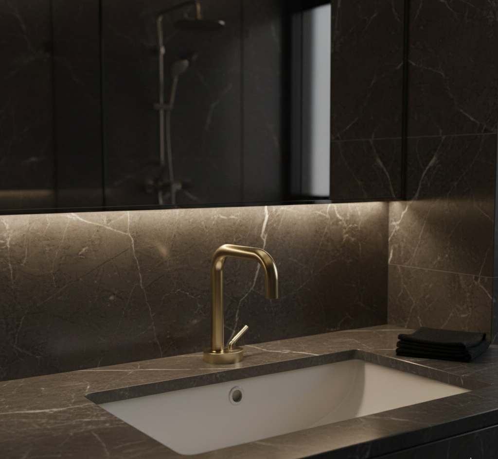 YC-80747-Elegant Vanity Faucet – Streamlined High-Arc Spout with Easy Control Handle