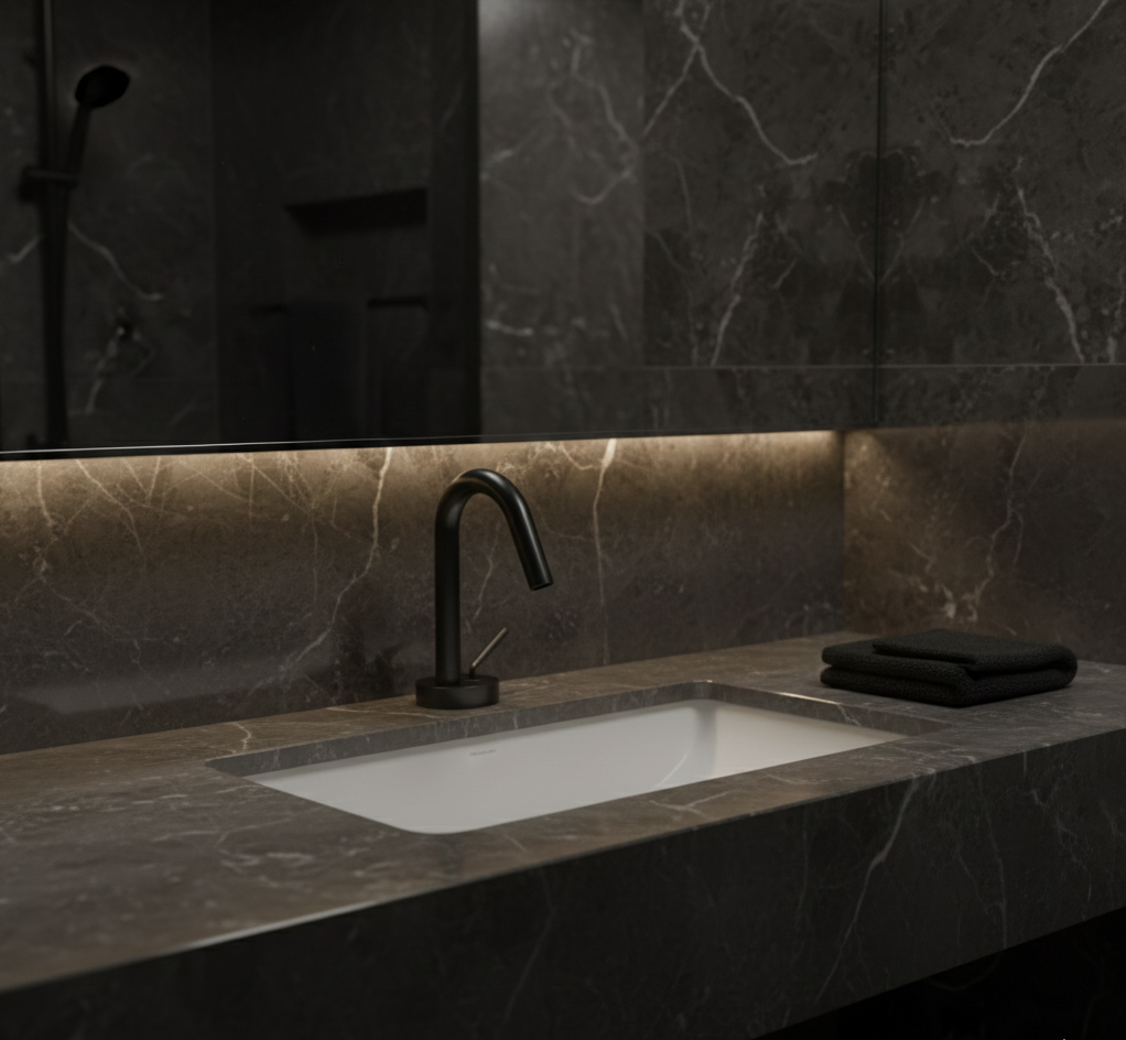 YC-80745 Elegant Vanity Faucet – Streamlined High-Arc Spout with Easy Control Handle