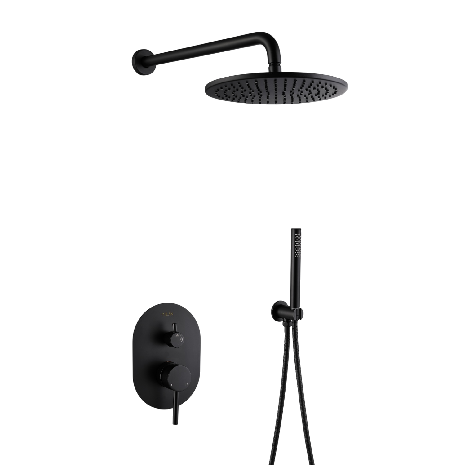 Katarina Wall-Mounted Rain Shower Combo - Luxury, Safety, and Performance