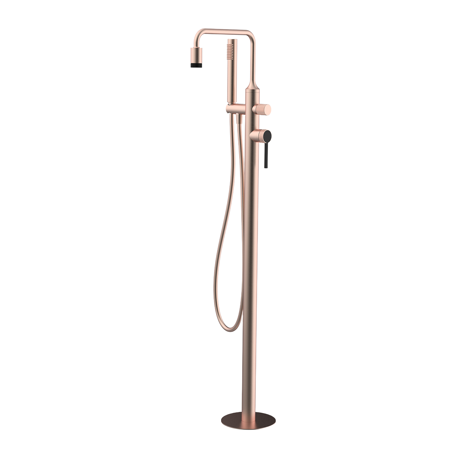 YC-RT77011 Modern Freestanding Tub Filler – Floor-Mount Bathtub Faucet with Hand Shower